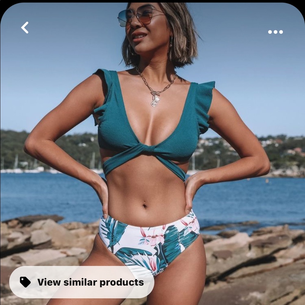 Beachsissi Green Floral Bikini